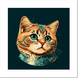 Sad Cat Face Cute Funny Posters and Art